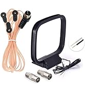 Bingfu FM Antenna FM Dipole Antenna 75 Ohm Indoor FM Radio Antenna AM Loop Antenna for Pioneer On...