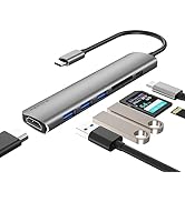 WALNEW USB C Hub, USBC Dongle Multiport Adapter with 4K HDMI,100W PD,SD/TF Reader,USB 3.0 Ports, ...