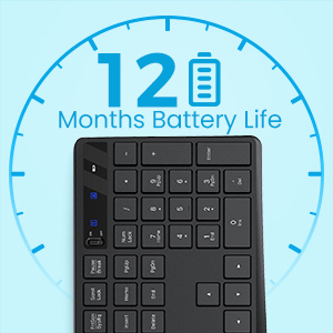 keyboard wireless Up to 16 months on single AAA battery with power-saving technology