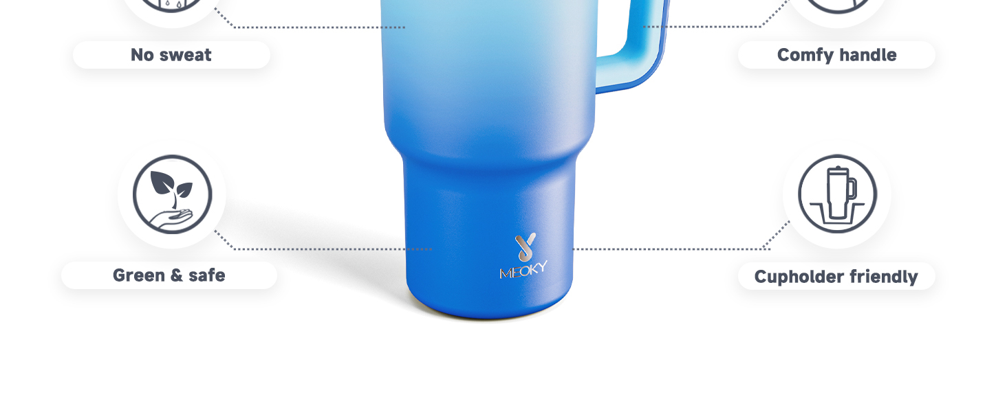 32 oz Tumbler with Handle and Flip Straw