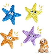 ZenQeek Stuffless Dog Toys - Squeaky Dog Toys for Small Medium Dogs 4PCS, Puppy Teething Toys for...