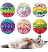 Retro Shaw Cat Toys Balls, Yarn Cat Ball with Bell Inside, Kitten Toys for Indoor Cats Kitty, Int...