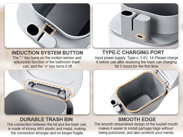bathroom trash can automatic touchless