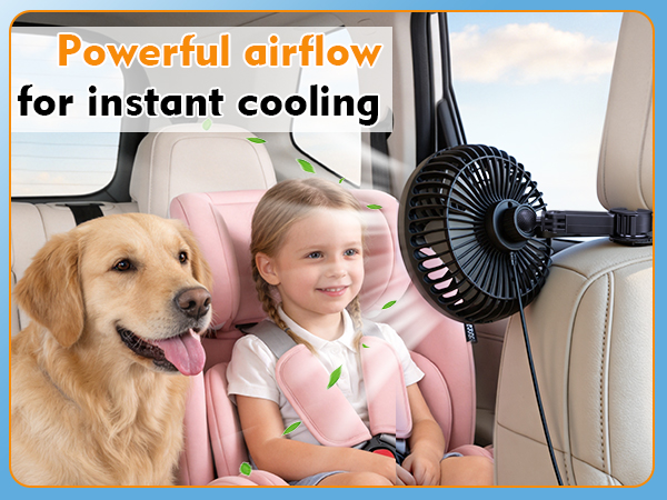 rear facing car seat fan usb