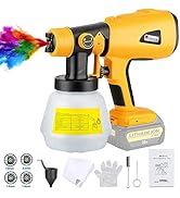 Cordless Paint Sprayer Compatible with Dewalt 20V Max Battery,800lm Brushless Motor Handheld HVLP...