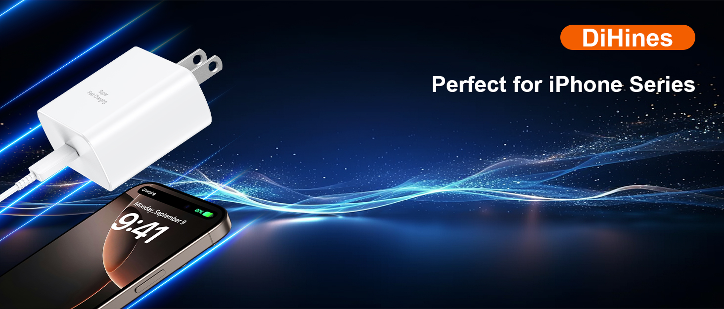 45w iphone 16 15 pro max charger fast charging block cord cable 10 ft long usb c superfast charger