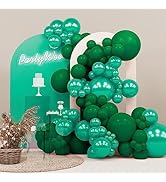 PartyWoo Green Balloons, 140 pcs Hunter Green and Metallic Green Balloons Different Sizes Pack of...