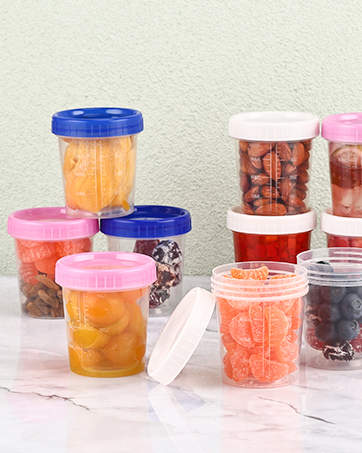 dressing containers with lids