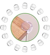 DLux Corner Guards - Set of 16 Clear Silicone Furniture Bumper Protectors with Replacement Tapes ...