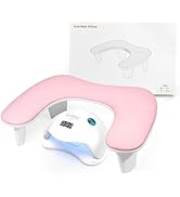 Arm Rest for Nails Tech - U-shaped Manicure Nail Hand Rest Pillow Cushion, Big Microfiber Leather...
