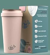 bioGo Reusable Coffee Cup with Lid | To Go Portable Coffee Cup | Dishwasher Safe Travel Coffee Mu...