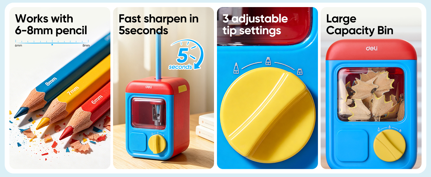 deli Electric Pencil Sharpener