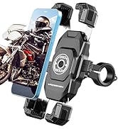 VAZESWIN Motorcycle Phone Mount, 1s Lock Bike Phone Holder, One-Hand Operation Motorcycle Cell Ph...