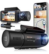 RexingUSA V33 - 2K 3 Channel Dash Cam Built-in WiFi GPS, Car Dashboard Camera Recorder 1440p + 14...