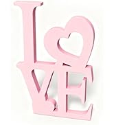 Love Sign Wooden Blocks Valentines Day Decorations V-day Gift Freestanding Love Letter Table Top ...