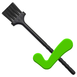 Cleaning with a brush