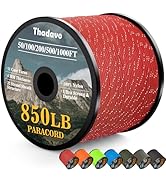 Thadavo 850Ib Reflective Paracord Rope, 50/100/200/500/1000ft 4MM 11 Strand Cords Lanyard Utility...
