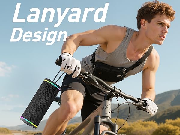 Equippedwith a lanyard, it can be easilycarried foroutdoor hiking orcycling