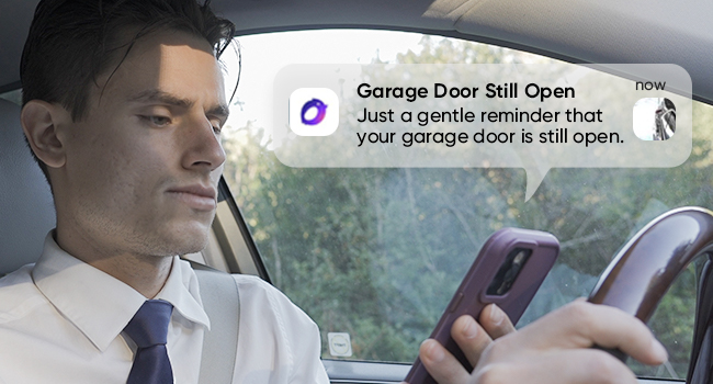 Left Open Reminder: Notify you if the garage door is left open