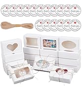 PH PandaHall 4 Styles 100pcs White Gift Box Paper Box Homemade Soap Boxes Small Presents Packagin...