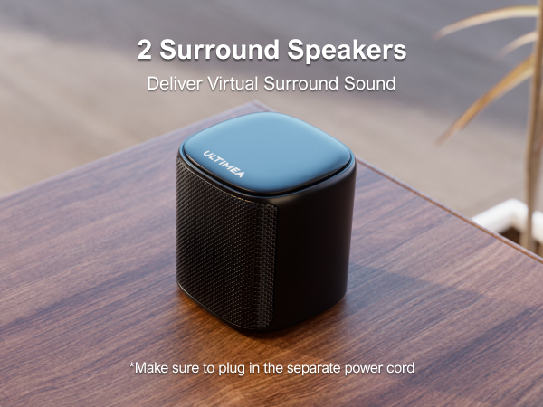 2 surround speakers