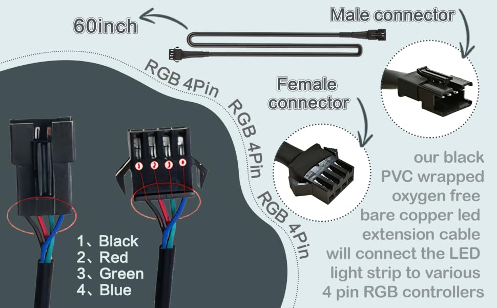 rgb extension cable