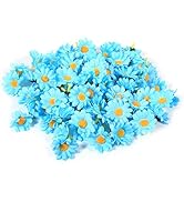 Kuuleyn 100PCS Fabric Daisy Flower Head, Daisy Flower, 100PCS 4cm/1.57inch Fabric Daisy Flower He...
