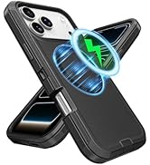 Jelanry for iPhone 17 Pro Max Case, Heavy Duty &amp; Rugged [Compatible with MagSafe] Dual-Layer Prot...