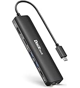 dockteck USB C Hub 4K 60Hz, 7-in-1 USB C PD Ethernet Hub Dongle with 4K 60Hz HDMI, 1Gbps Ethernet...