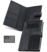 Tactical Book Cover for 5.5" x 8" Military Log Book, Green Book Protective Holder, Detachable Arm...