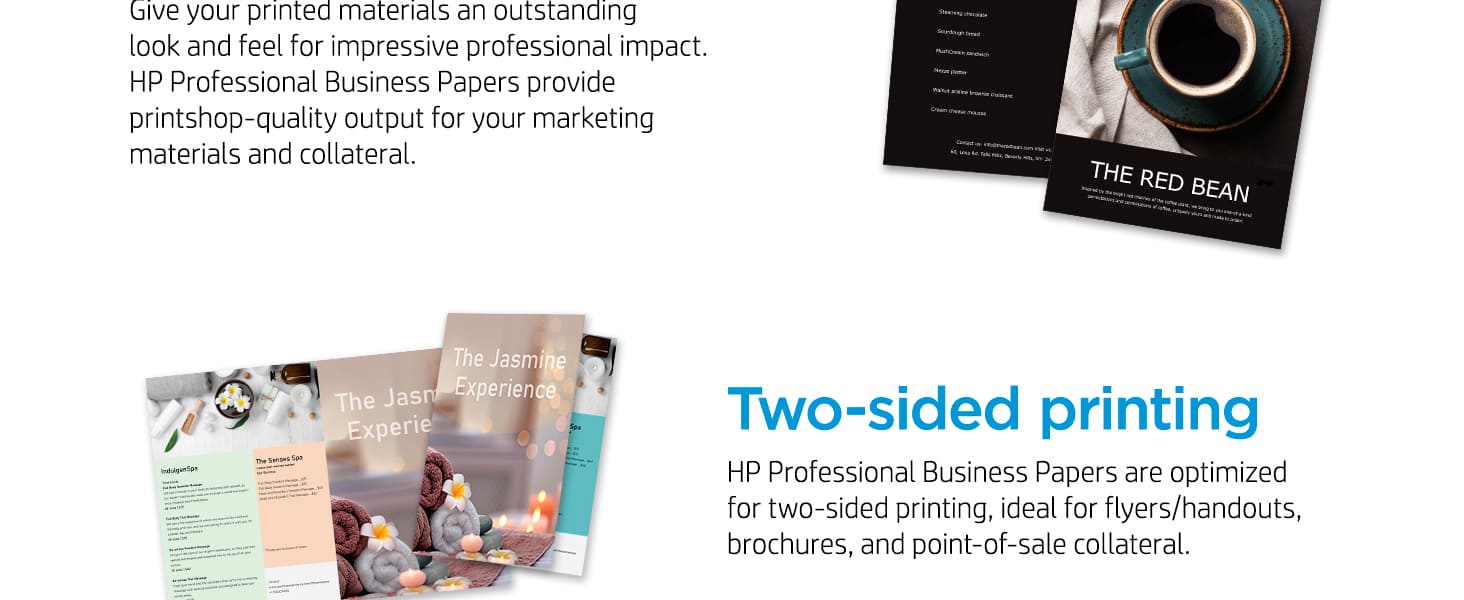 two-sided duplex business printing brochures flyers paper