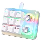 Koolertron One-Handed Macro Mechanical Keyboard, Portable 9-Key Programmable Gaming Keypad with F...