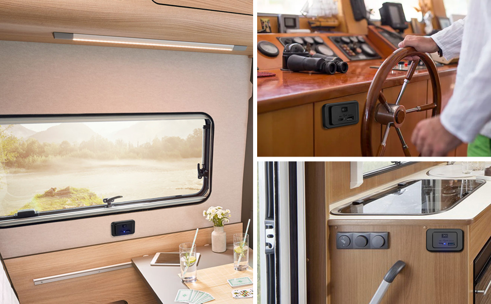 rv usb car charger socket