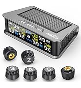 GEARGO RV Tire Pressure Monitoring System (TPMS) - Solar-Powered with 6 Sensors &amp; 6 Alarm Modes, ...