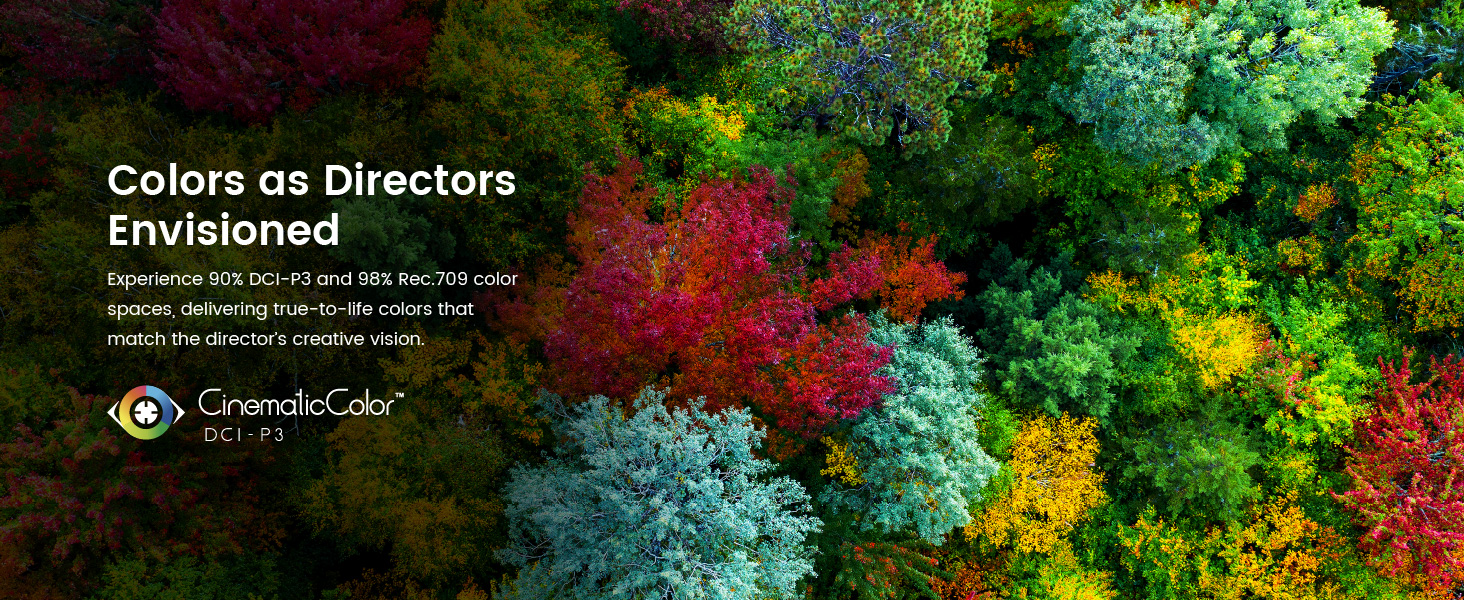 BenQ W2720i covering 95% DCI-P3 and 98% Rec.709 color spaces for vivid, accurate visuals