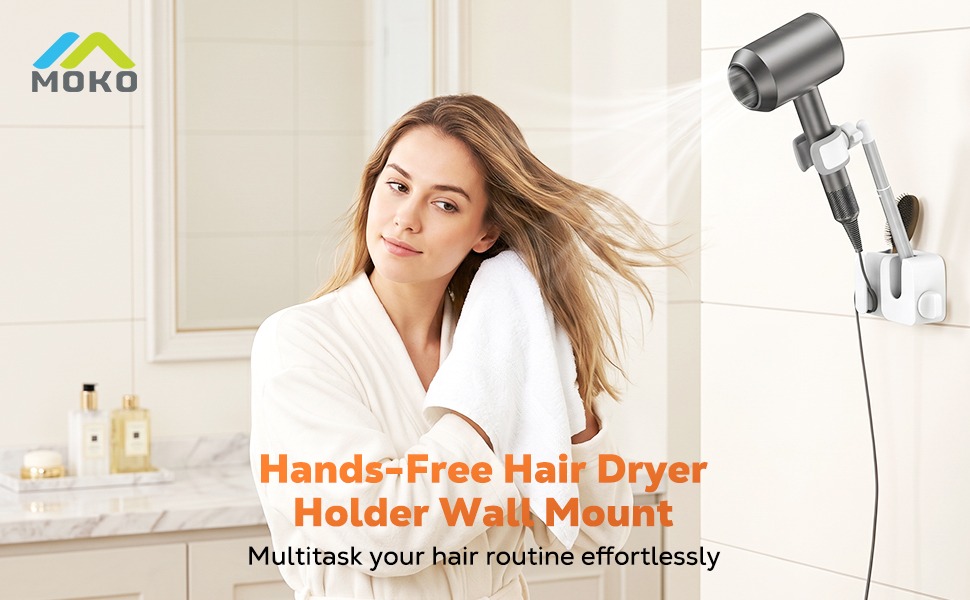 hands free hair dryer holder wall mount