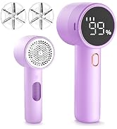Fabric Shaver, Lint Remover Rechargeable, Electric Portable Sweater Defuzzer with 3 Speeds, 6 Lea...