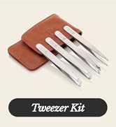 Fox Medical Equipment Precision Stainless Steel Tweezer Set for Eyebrow and Beard Grooming – Prof...