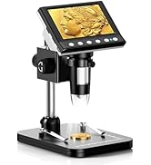 Hayve 4.3'' IPS Coin Microscope, 1000X Magnification Digital Microscope for Adults,Coin Collectio...