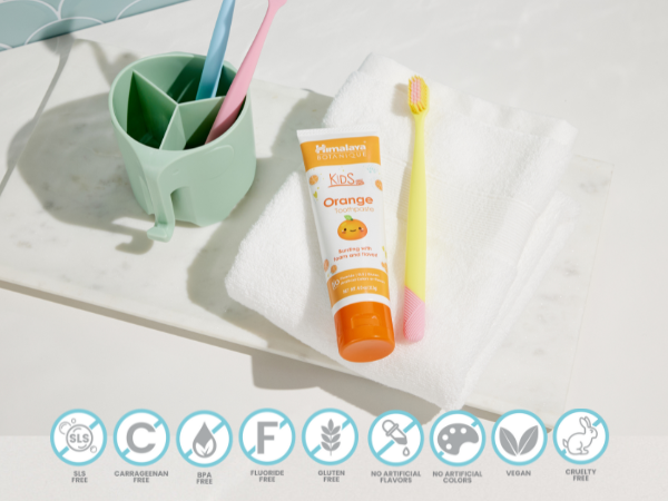 kids orange toothpaste