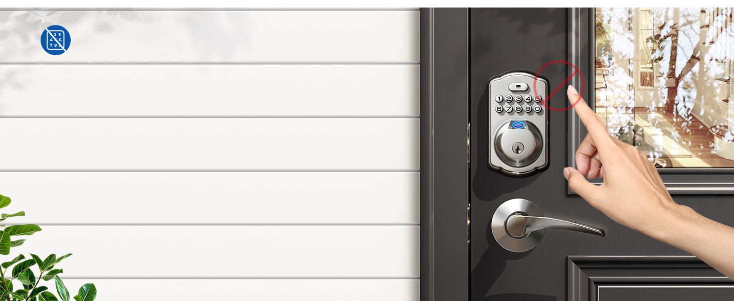 keyless entry door lock deadbolt with handle set