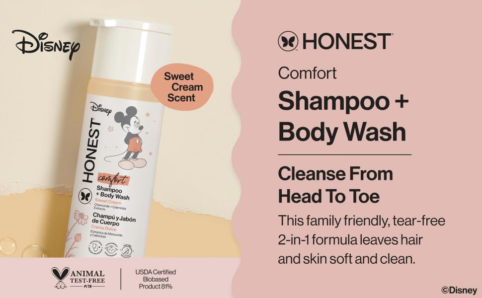 This family friendly, tear-free 2-in-1 formula leaves hair and skin soft and clean.