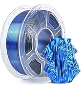 SUNLU Silk Dual Color Pla Filament, Silk PLA 3D Printer Filament 1.75mm, Shiny Silk Texture, Dime...