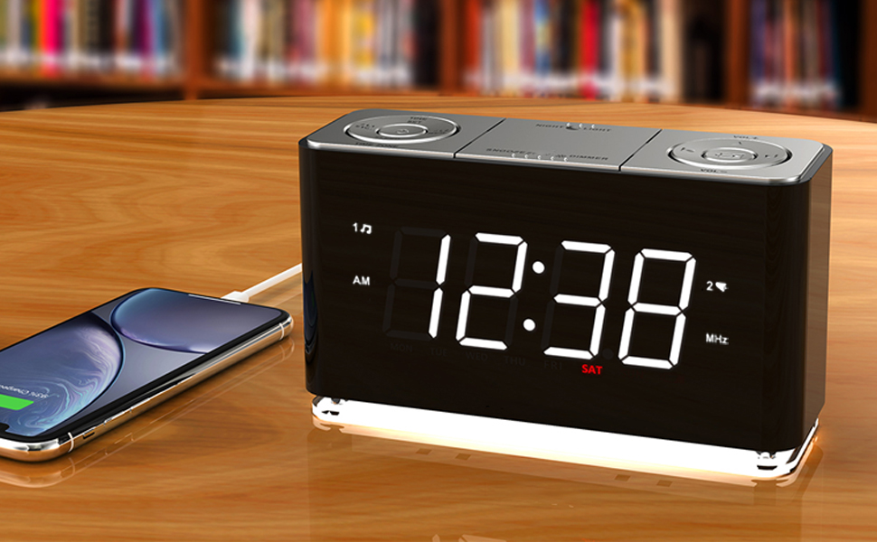 USB Charging Clock Radio