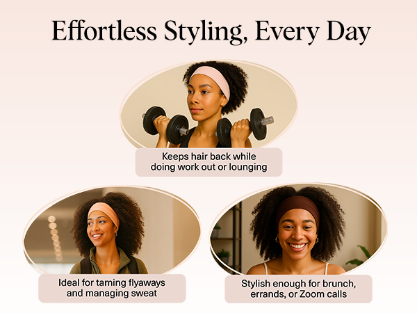 Kitsch Wide Headbands for Women for Workout, Yoga, Gym,Running, Exercise Stretchy Head Bands Sedona