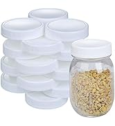 2 Dozen Regular Mouth Lids Mason Jar Lids Plastic Storage Caps for Mason Canning Jars and More, S...