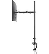 Pholiten Single Tall Monitor Stand Desk Mount,Extra Tall 31 Inch Fully Adjustable Monitor Mount f...