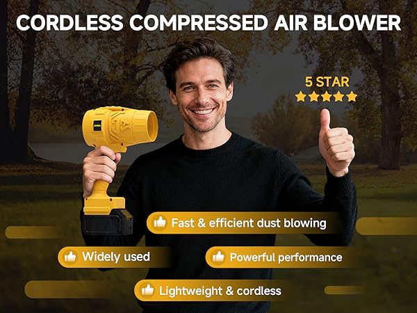 Cordless Leaf Blower Compatible With Dewalt 20v Max Battery