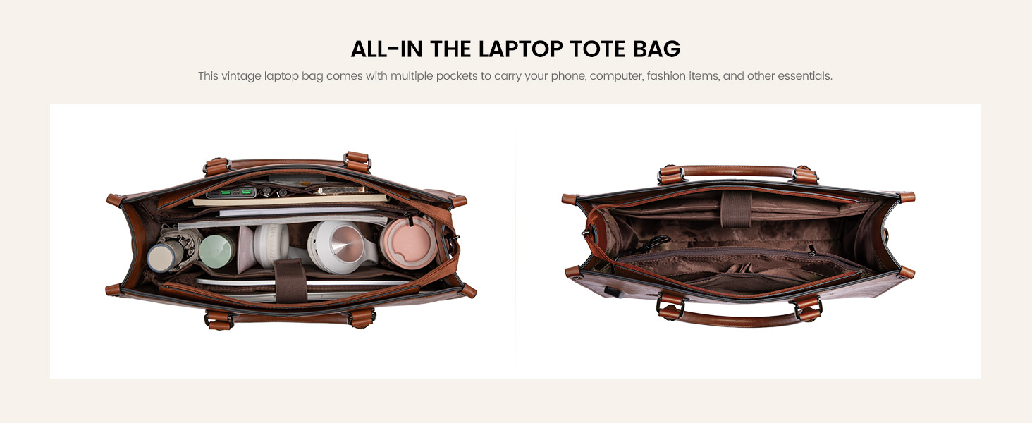 laptop tote bag with water bottle holder work bags for women with cup holder