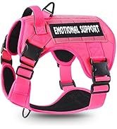 voopet Tactical Dog Harness - Military Emotional Support Service Dog Vest with Handle &amp; Molle for...
